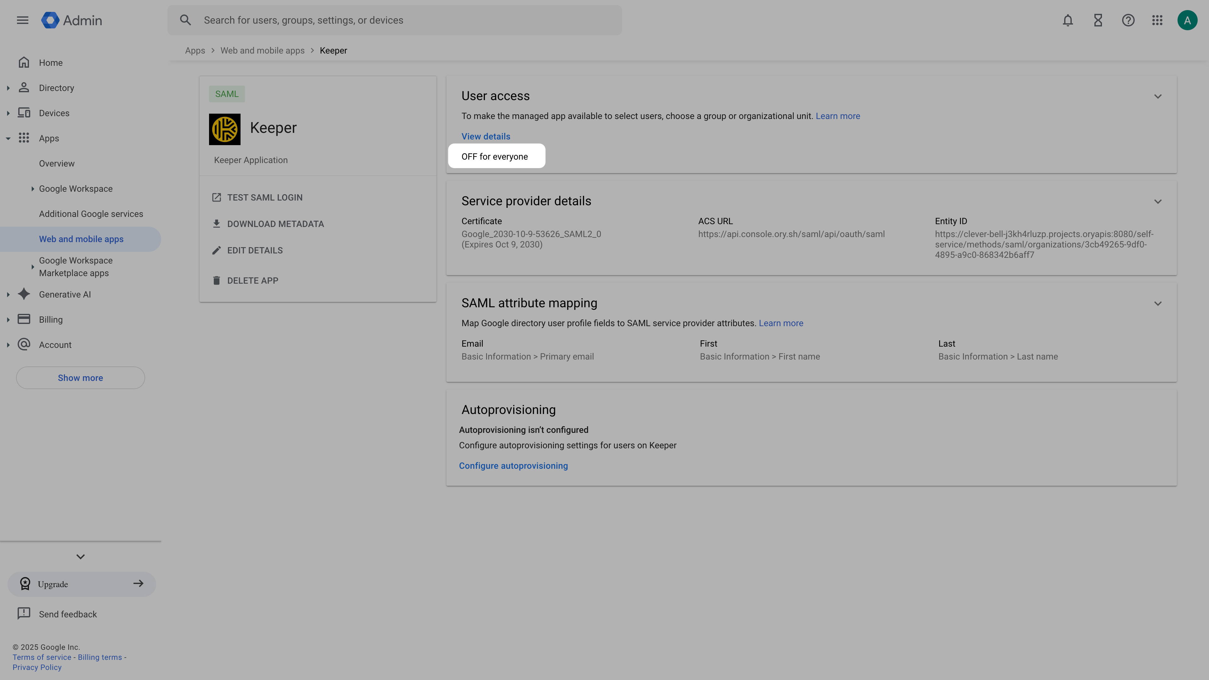 User access